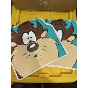 2 1993 Vintage Warner Bro's Loony Tunes Taz Large Sized Placemats